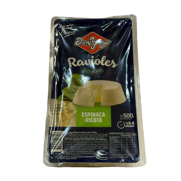 DON YEYO RAVIOLES ESPI Y RICOTA  X500GRS