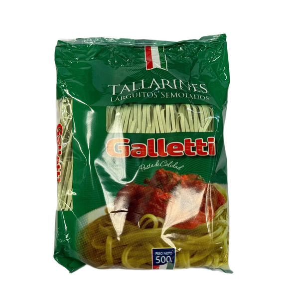 FIDEOS GALLETTI  LARGUITOS VERDES X500G *10