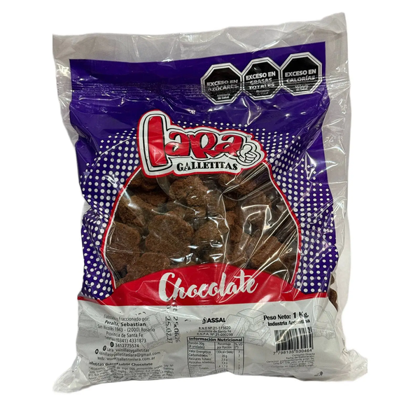 LARA GALLETITAS CHOCOLATE X 1KG*4