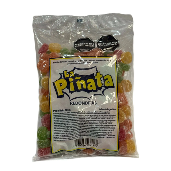 GOMA REDONDITAS PIÑATA X700G*8
