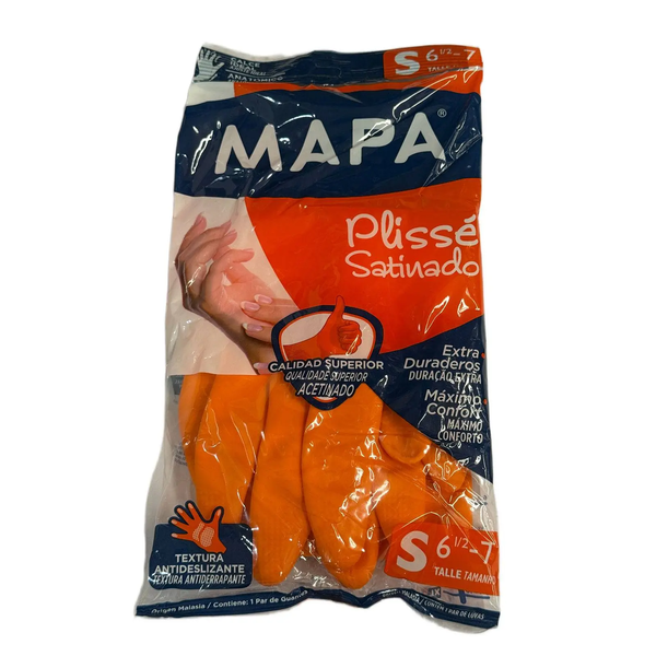 GUANTES  PLISSE SATINADO MAPA S/M/L*30