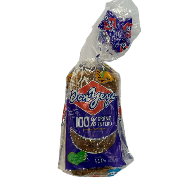 DON YEYO PAN 100% GRANO ENTERO X400GRS