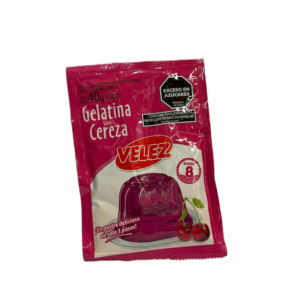 VELEZ GELATINA CEREZA 40G *8