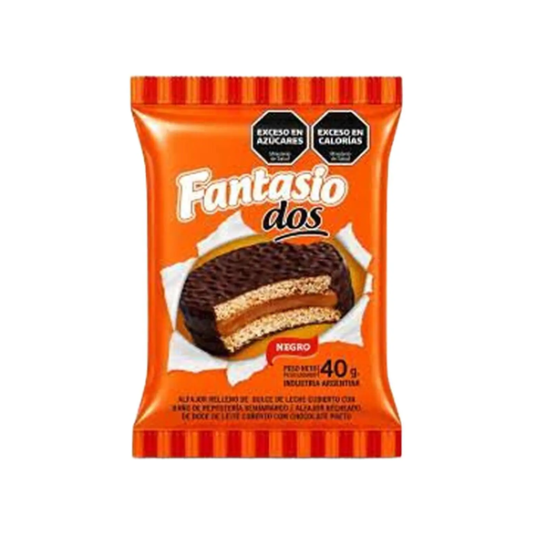 FANTASIO ALFAJOR DOS NEGRO X40G*36