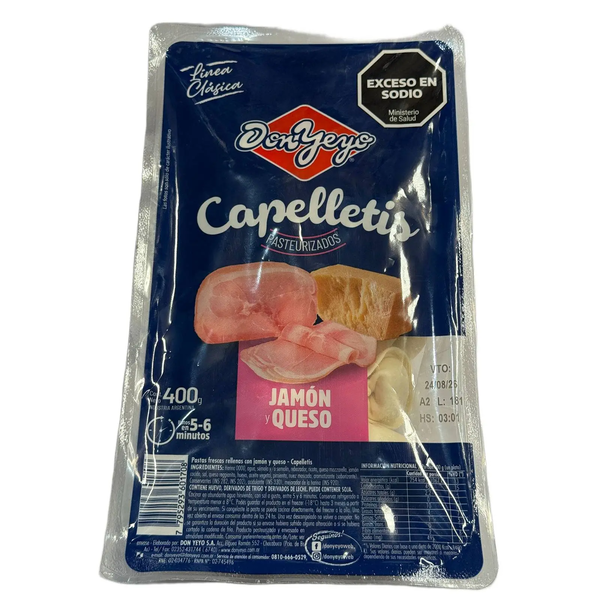 DON YEYO CAPELLETIS JAMON QUESO 400G