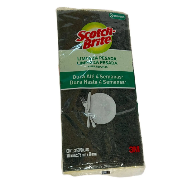 ESPONJA CLASICA SCOTCHBRITE x 3u *60