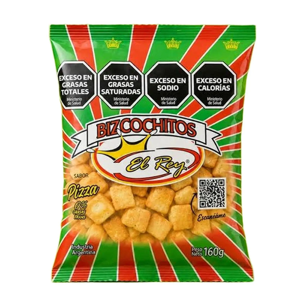 BIZCOCHITOS EL REY S/PIZZA 160G *21