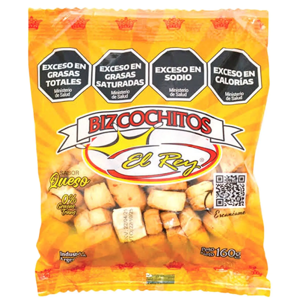 BIZCOCHITOS EL REY S/ QUESO 160G *21