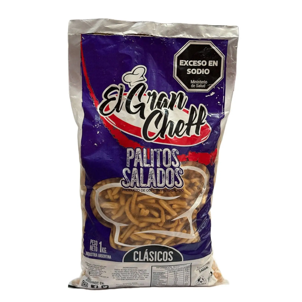 EL GRAN CHEFF SNACKS PALITOS SALADOS 1KG*10
