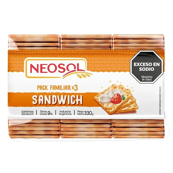 GALLETITAS SANDWICH NEOSOL X3*15