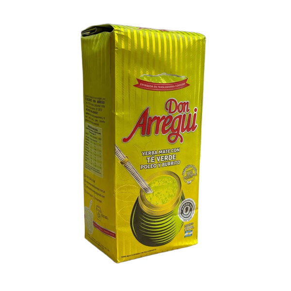 YERBA DON ARREGUI TE VERDE POLEO Y BURRITO 500G *12
