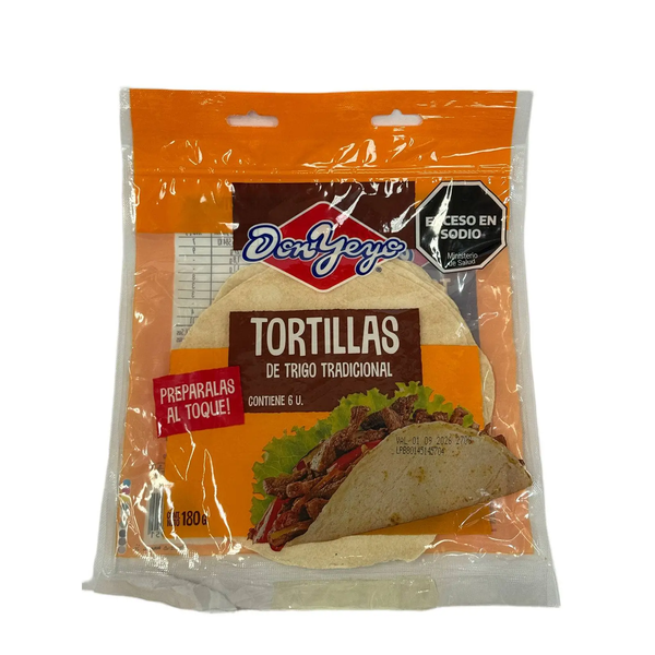 TORTILLA DE TRIGO DON YEYO x6u 180G