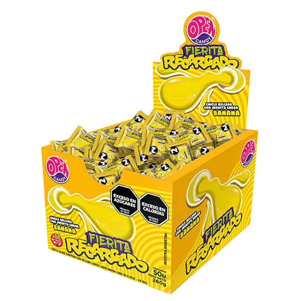 CHICLE FIERITA OPEN BANANA 100U *18