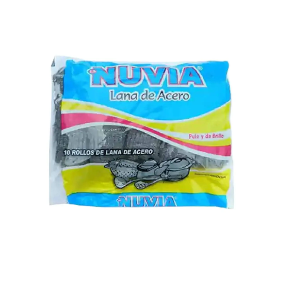 NUVIA LANA DE ACERO 10 ROLLOS *