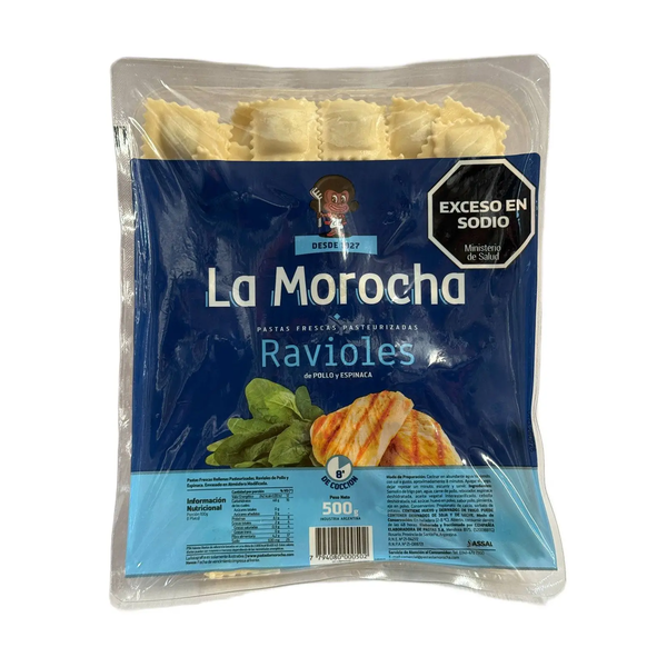 LA MOROCHA RAVIOLES POLLO Y ESPINACA X500G
