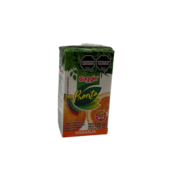 JUGO BAGGIO MINI NARANJA 125G *18