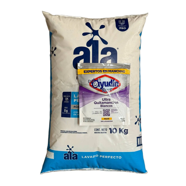 JABON EN POLVO ALA MATIC X 10KGS + AYUDIN POLVO