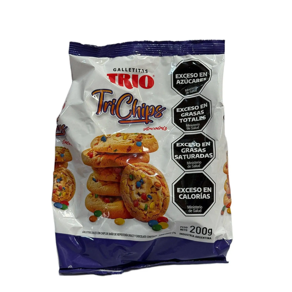 GALLETITAS TRIO TRI CHIPS ARCOIRIS*200GRSX16