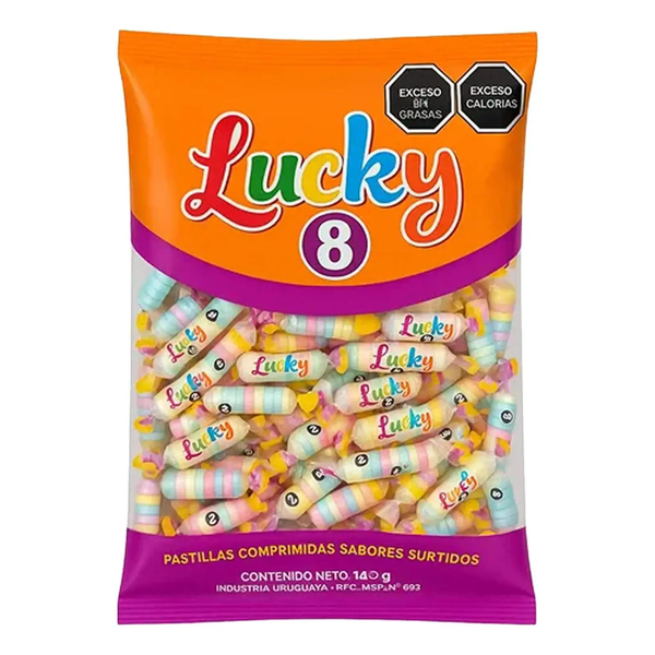 PASTILLITAS LUCKY 8 385GRS*16