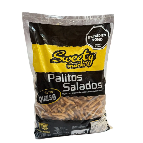 SWEETY SNACKS PALITOS SAL QUESO/ PIZZA1KG*15