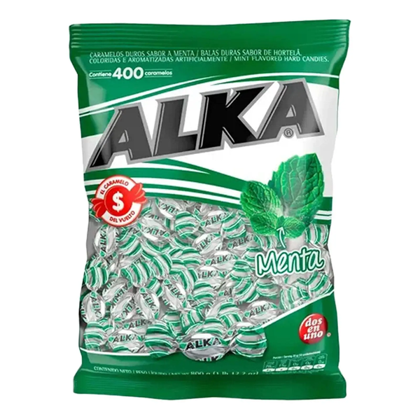 CARAMELOS ALKA MENTA 800G *10