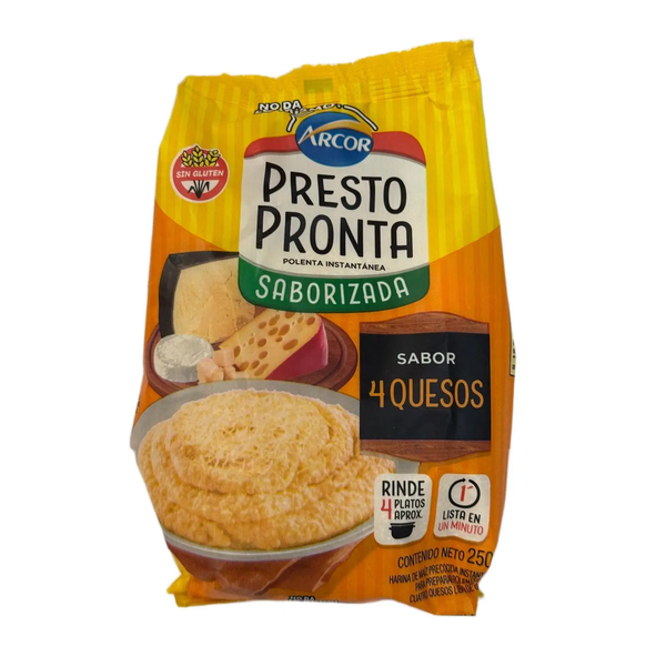 HARINA DE MAIZ PRESTO PRONTA 4QUESOSX250GS*42