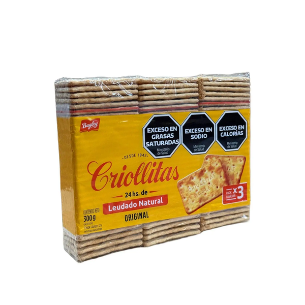 GALLETA DE AGUA CRIOLLITAS X3 300G *22