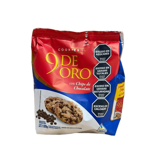 GALLETITAS  9 DE ORO  C/CHIPS NEGRO 120G *16