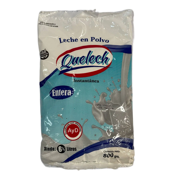 LECHE EN POLVO QUELECH ENTERA X800GRS*12