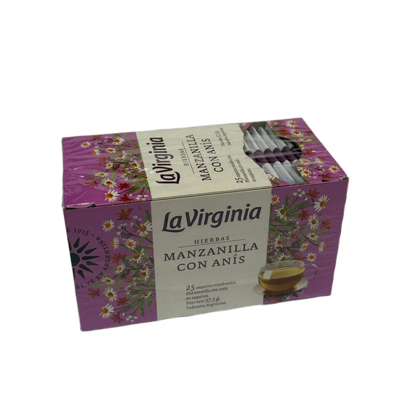 TE LA VIRGINIA MANZANILLA CON ANIS 25 X37.5G *6