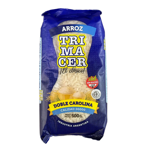 ARROZ TRIMACER DOBLE CAROLINA AZUL 500G *10