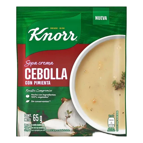 SOPA CREMA KNORR - CEBOLLA C/PIMIENTA X60GRS *10