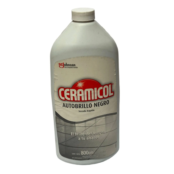 CERAMICOL AUTOBRILLO NEGRO 800ML *12