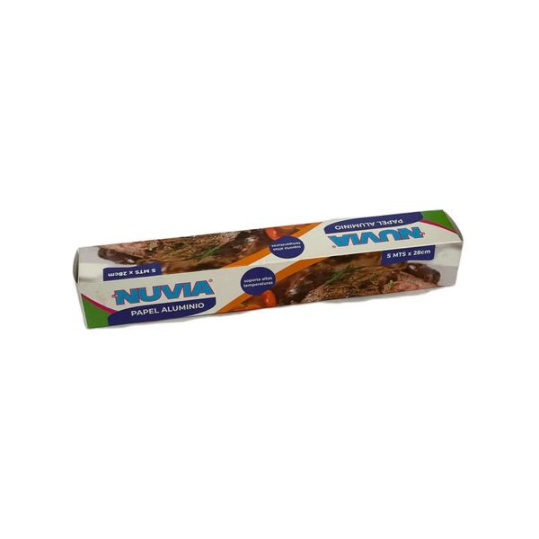 PAPEL ALUMINIO NUVIA 28CMX5MT  *25