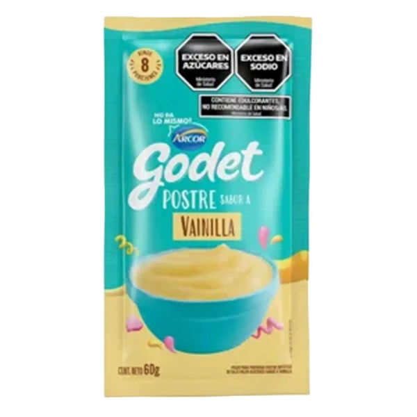 POSTRE GODET ARCOR S/VAINILLA 60G *8