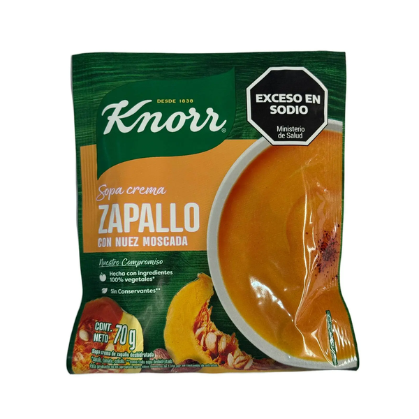SOPA CREMA KNORR - ZAPALLO C/NUEZ  X70GRS 10
