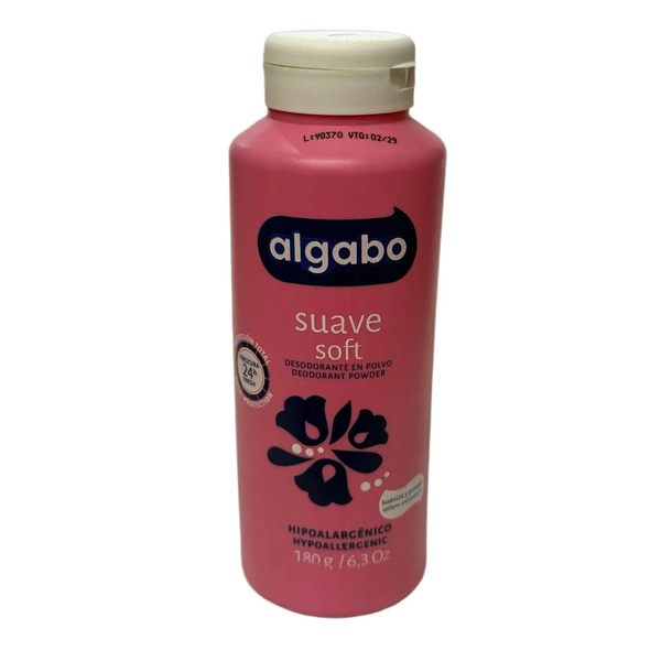 TALCO ALGABO POLVO SUAVE FRASCO ROSA 180G *12
