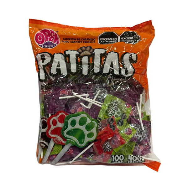 CHUP.OPEN PATITA TATUAJE LENG x100u *24