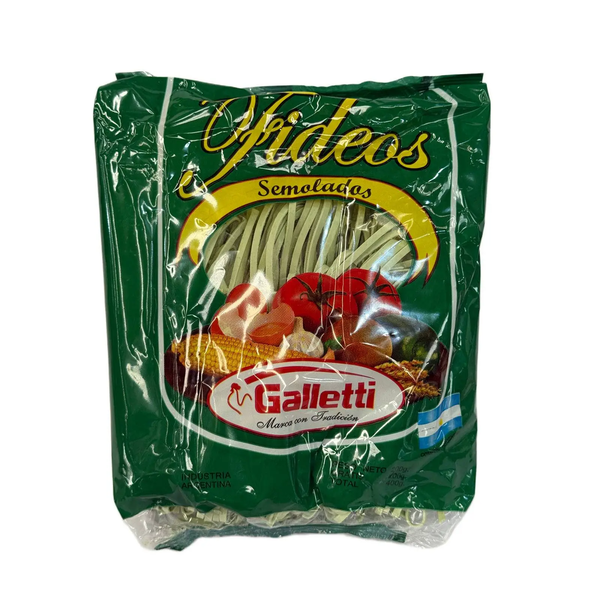 FIDEOS GALLETTI SEMOLADOS VER/AMA X400*10