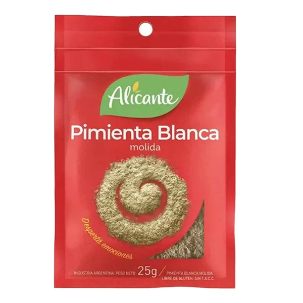 PIMIENTA BLANCA MOLIDA ALICANTE X 25G *12