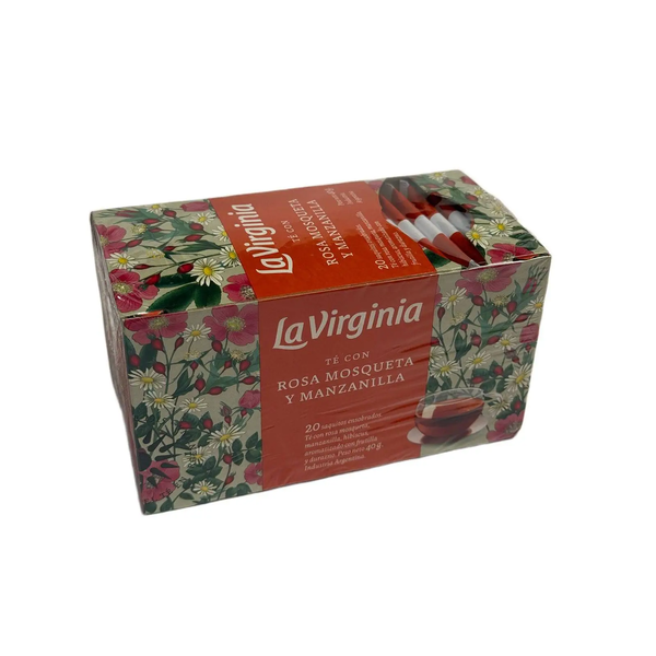 TE LA VIRGINIA ROSA MOSQUETA 20x40g *6