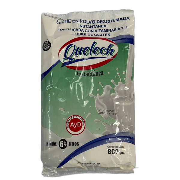 LECHE EN POLVO QUELECH  DESCREMADA X800G*12