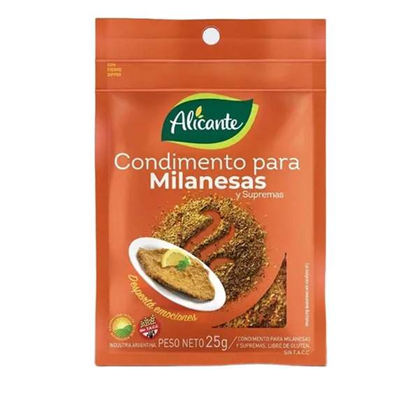 CONDIMENTO P/MILANESAS ALICANTE 25G *12