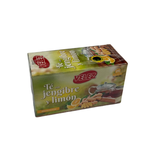 VELEZ TE C/JENGIBRE Y LIMON X25 *8 