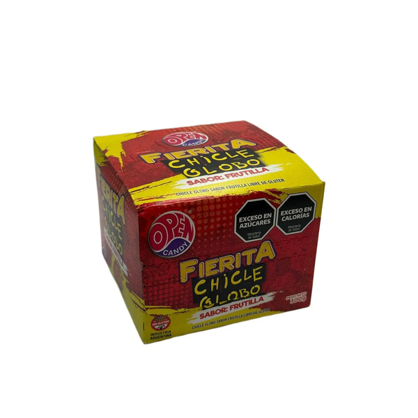 CHICLE FIERITA OPEN FRUTILLA 100U *18