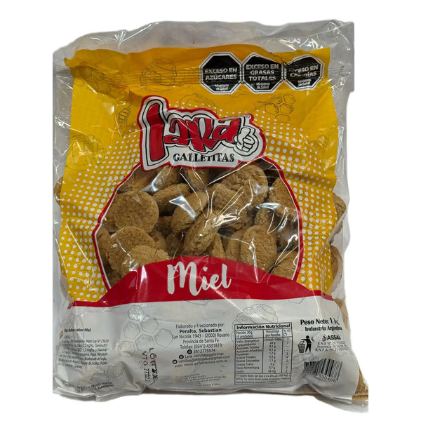 LARA GALLETITAS MIEL X 1KG*4